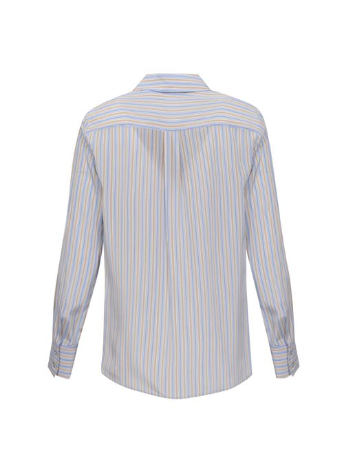 Camicia MSTFLIRT in crepe de chine a righe Azzurro MAX MARA STUDIO | 2616111011600005